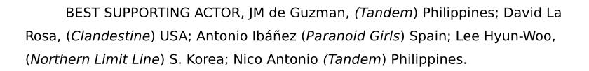 JM De Guzman Nico Antonio Tolayts 49th Worldfest Houston International Film Festival