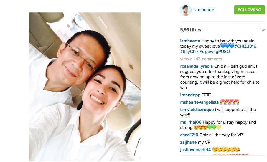 2 Chiz Escudero Concedes Vice-Presidential Race Heart Evangelista Wife Grace Poe tandem