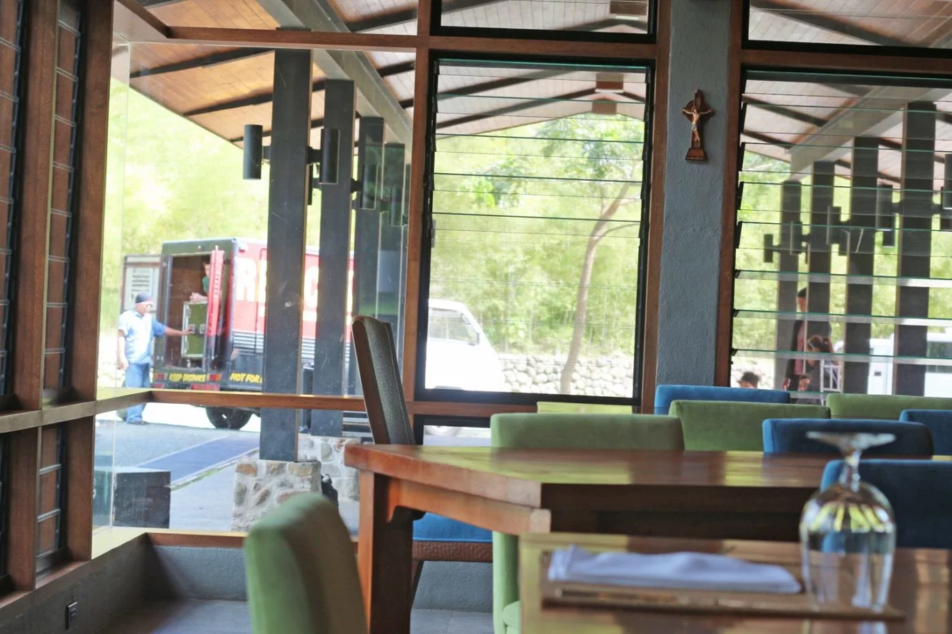Restaurant and dining hall at Angelfields Nature Sanctuary