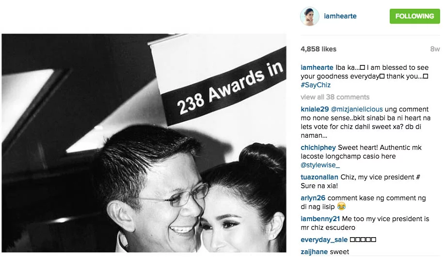 9 Chiz Escudero Concedes Vice-Presidential Race Heart Evangelista Wife Grace Poe tandem