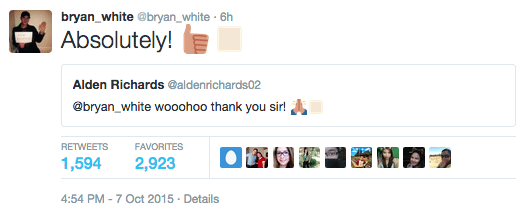 Bryan White Aldub Alden Richards God Gave Me You december concert Bryan White Tweets Alden 2