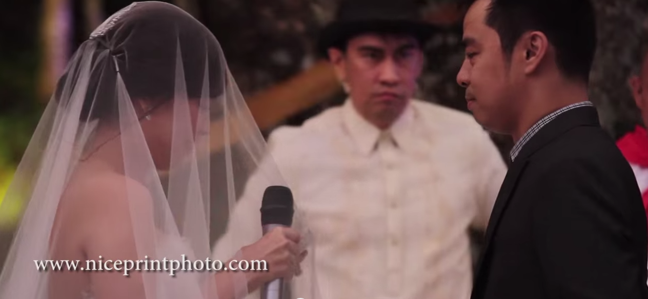 Can you guess who was their wedding officiator that day? Yes, it was Ramon Bautista.
