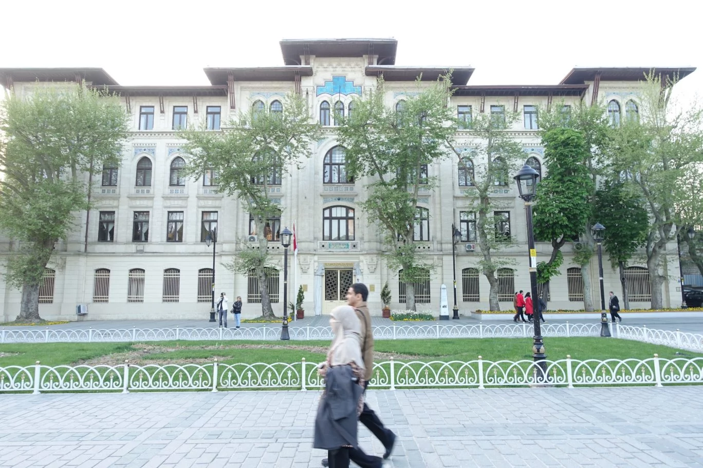 Walking past by old buildings in Istanbul Turkey