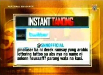 Derek Ramsay Solenn Heussaff tattoo The one that got away ex-girlfriend