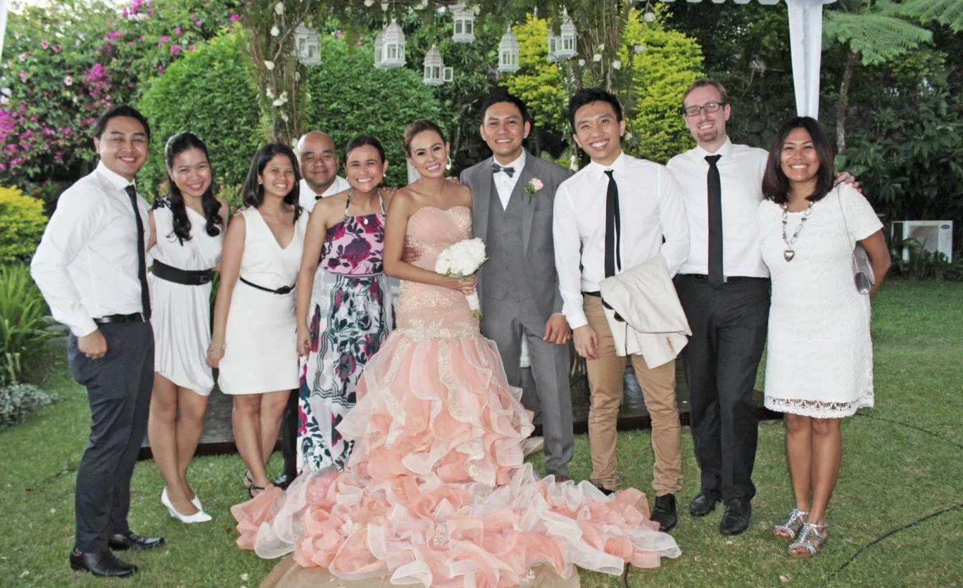 Friends at Balai Taal Tagaytay Wedding