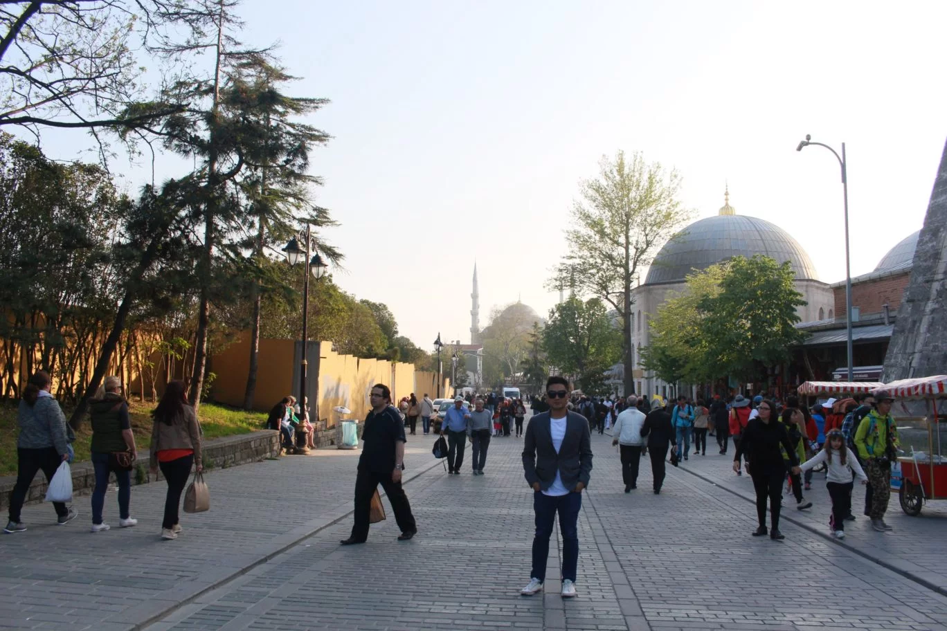 on the way to Blue Mosque in Istanbul Turkey