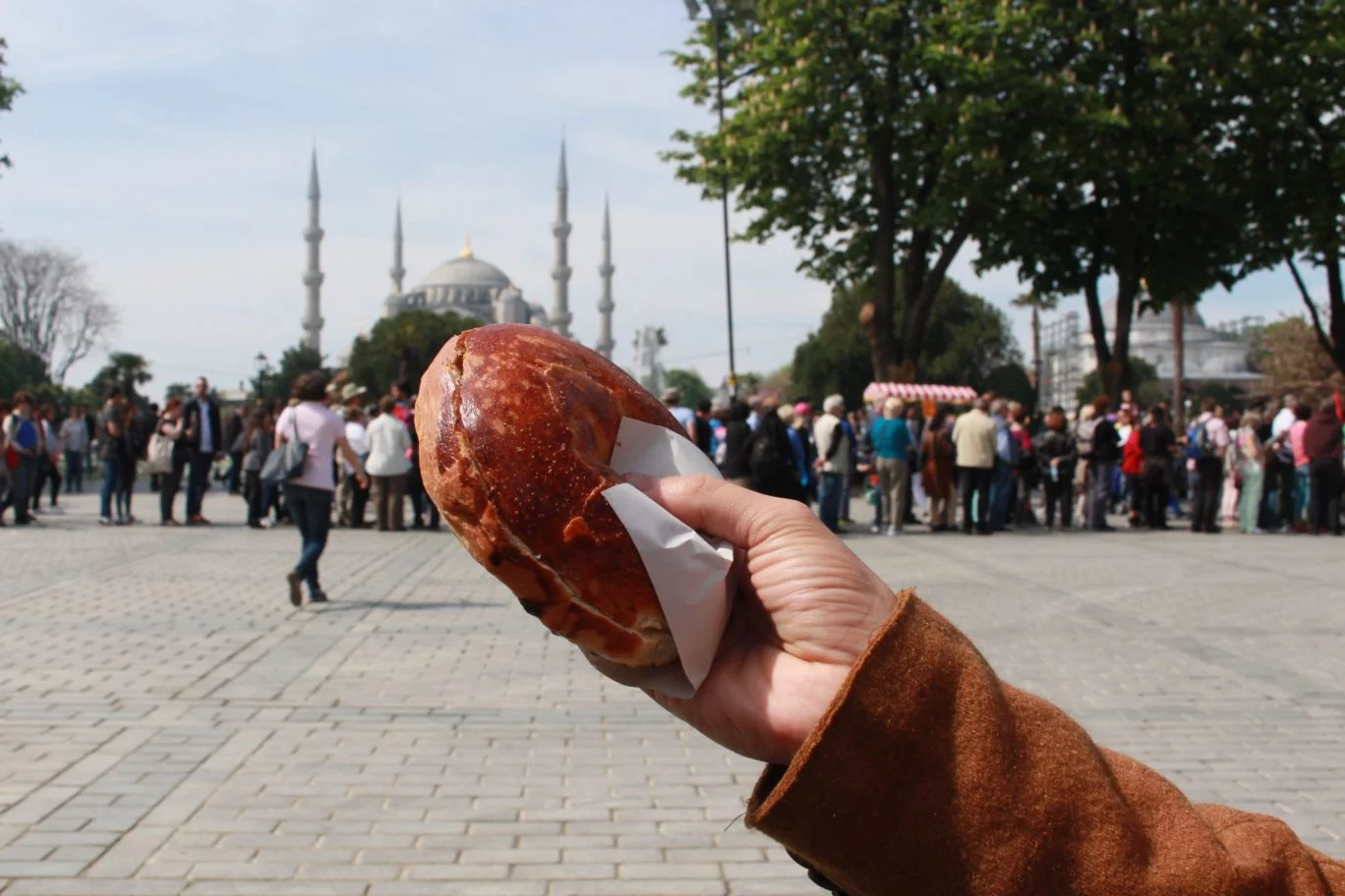 sesame bagel turkish bread in sultanhamet istanbul turkey 