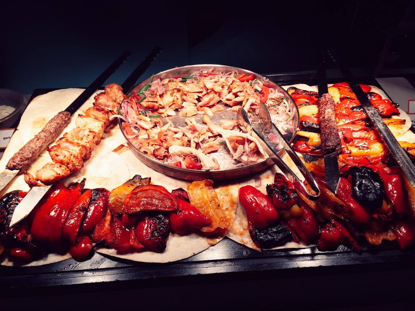 Line Shangri-La Singapore Buffet - mediterranean kebabs