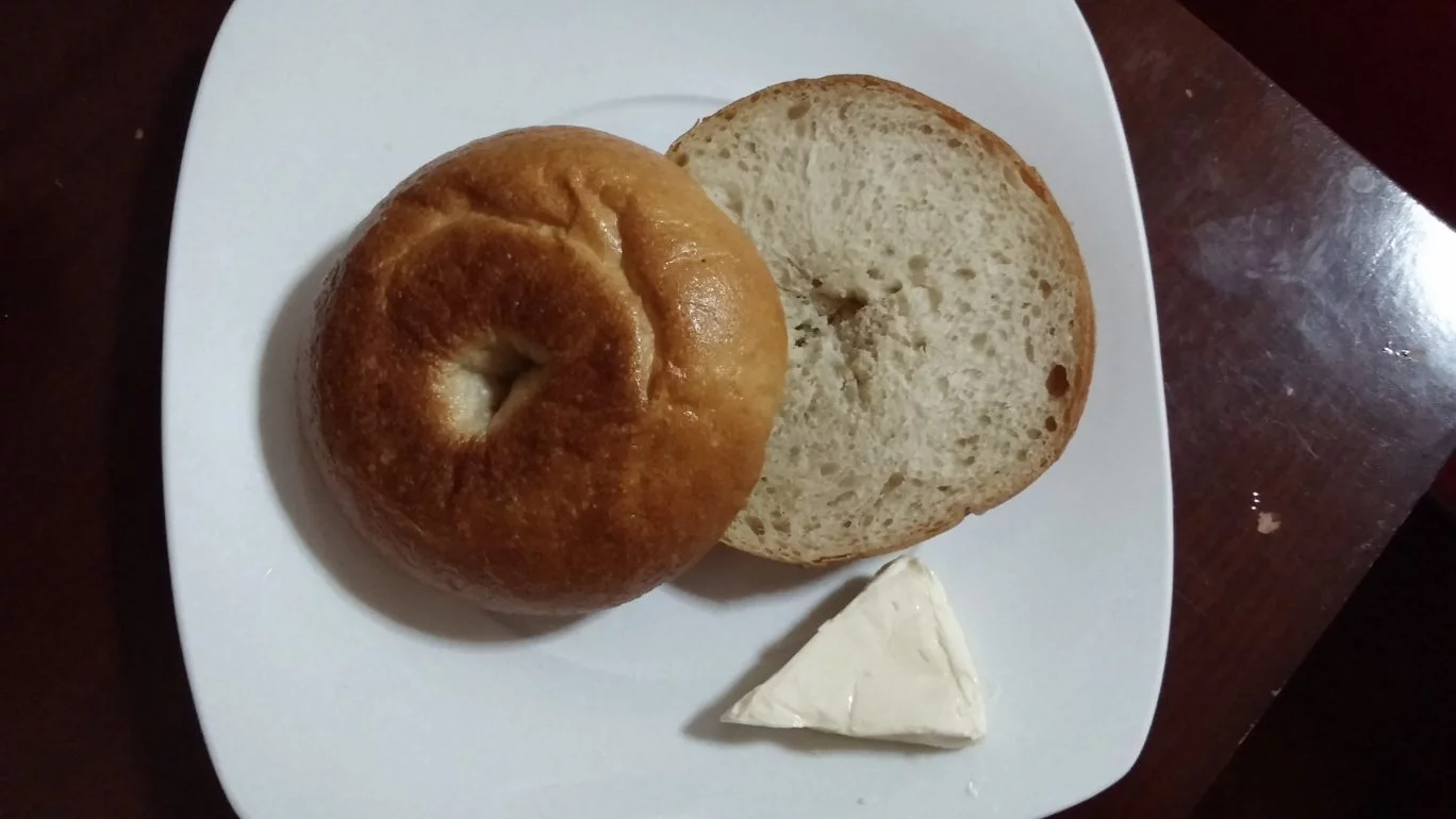 Ordinary Bagel with Cream Cheese