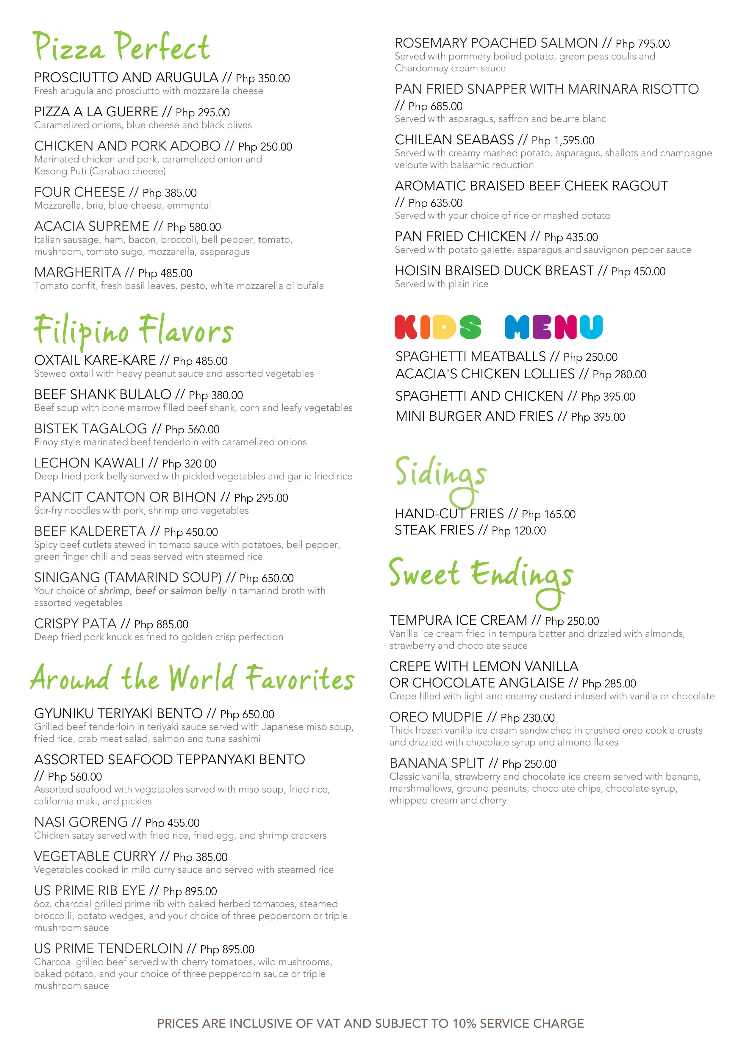 THE LOBBY at Acacia Hotel Manila Alabang menu recommendations what to order BACK