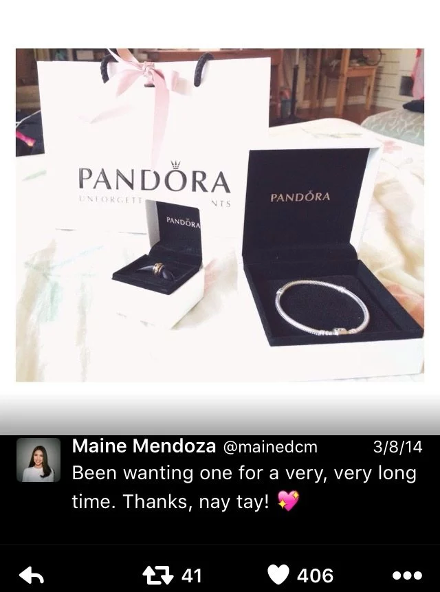 Yaya Dub Maine Mendoza Pandora Bracelet Number 16 #16 Charm Alden Richards ALDUB 5th Monthsary Eat Bulaga Kalyeserye Snapchat divinaursula 9