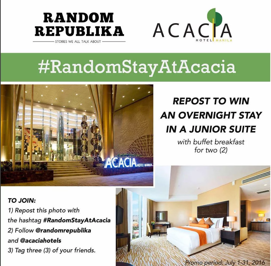 acacia hotel manila contest overnight stay with randomrepublika