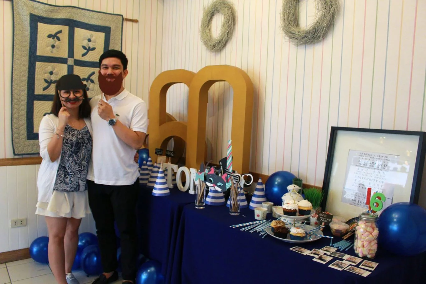 birthday table spread at mom and tinas ugong pasig