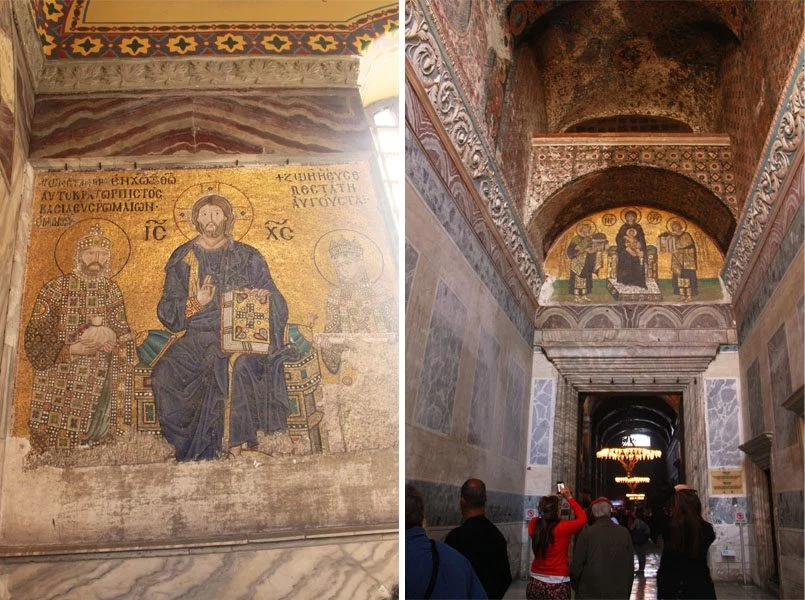 hagia sophia jesus christ wall murals paintings byzantine art