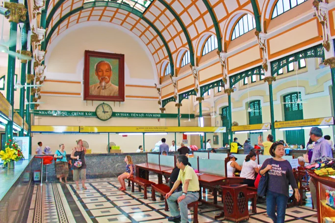 inside central post office saigon vietnam