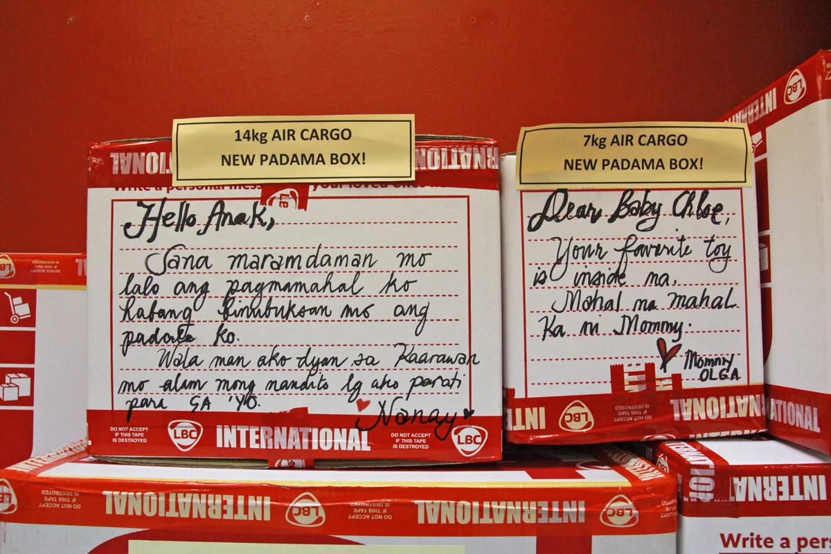 lbc express singapore padama boxes ofw balikbayan boy