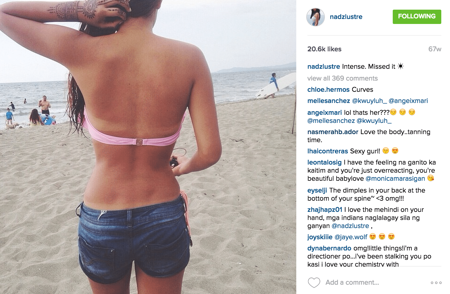 nadine lustre sexy swimsuit beach