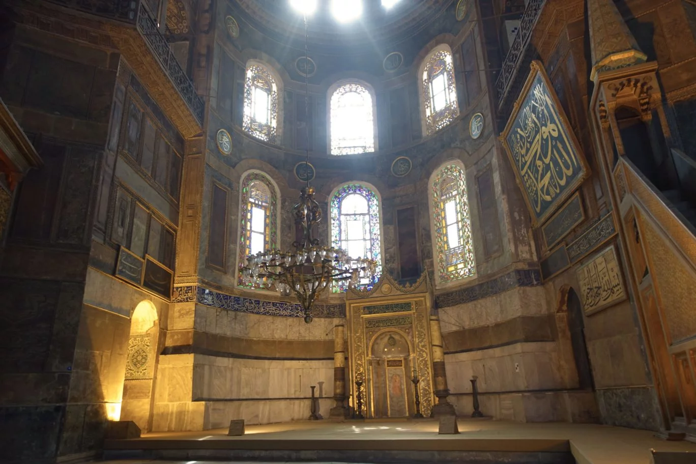 throne hagia sophia altar istanbul turkey