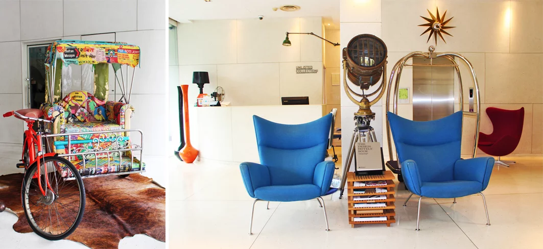 unique chairs at new majestic hotel singapore