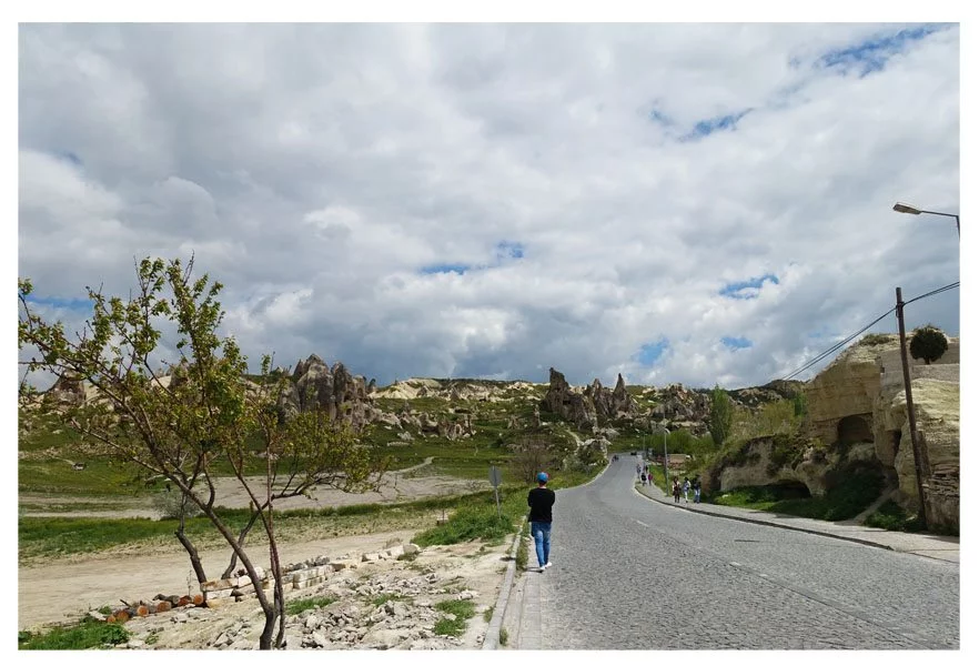 walking to goreme national park cappadocia turkey